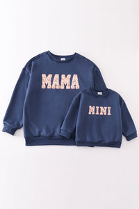 Navy Blue Cozy Mama & Mini Fleece Sweatshirts by Abby & Evie