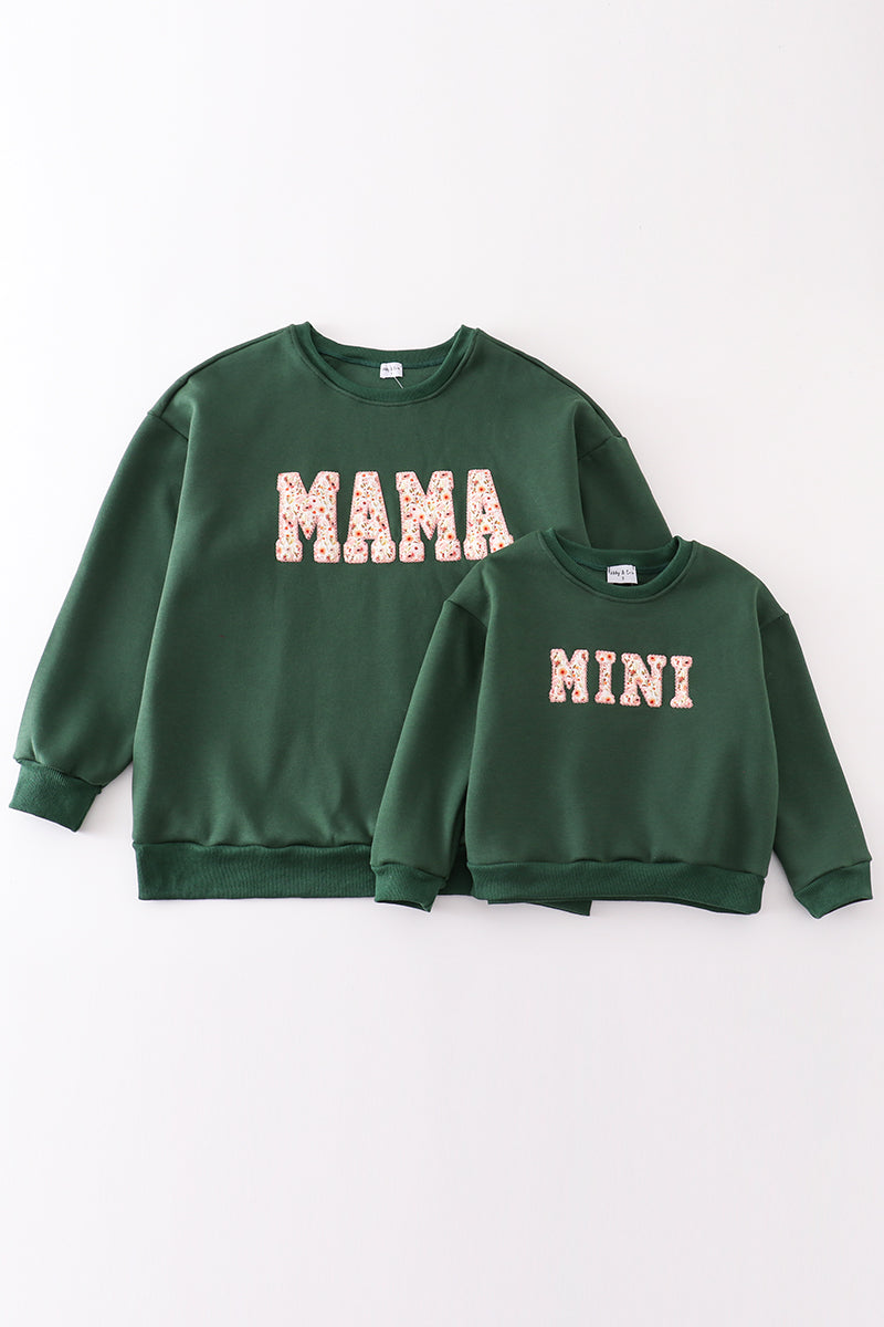 Forest Green Cozy Mama & Mini Fleece Sweatshirts by Abby & Evie