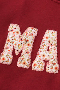 Maroon Cozy Mama & Mini Fleece Sweatshirts by Abby & Evie