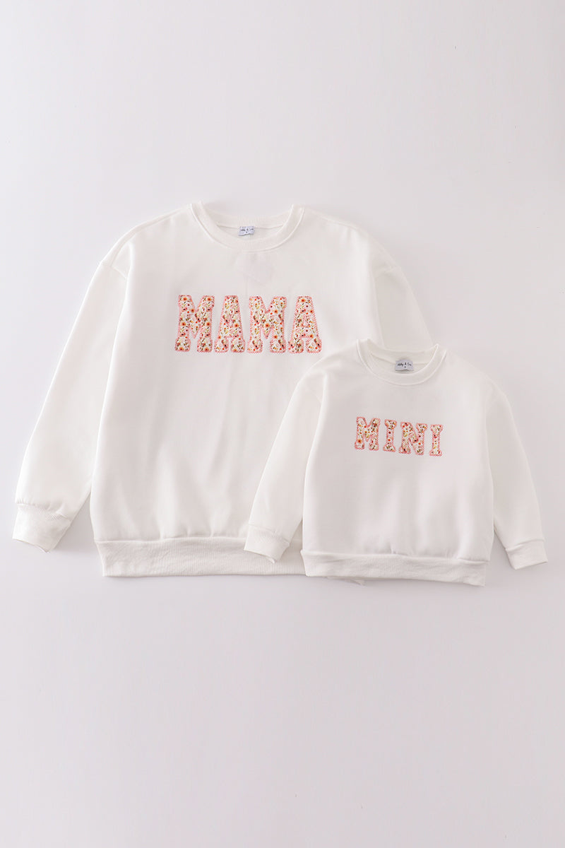 White Cozy Mama & Mini Fleece Sweatshirts by Abby & Evie