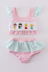Embroidered Princesses Two-Piece Swimsuit
