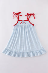 Gingham Glory Embroidered Dress