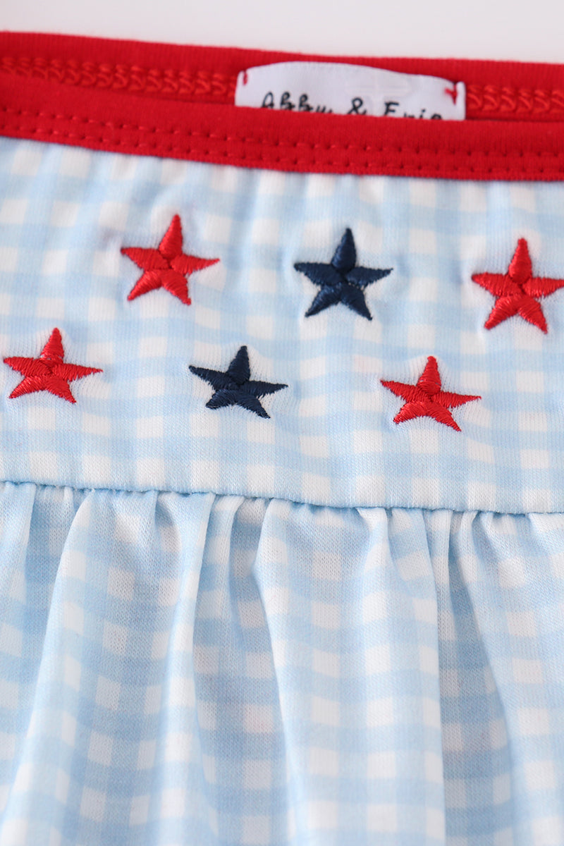 Gingham Glory Embroidered Dress