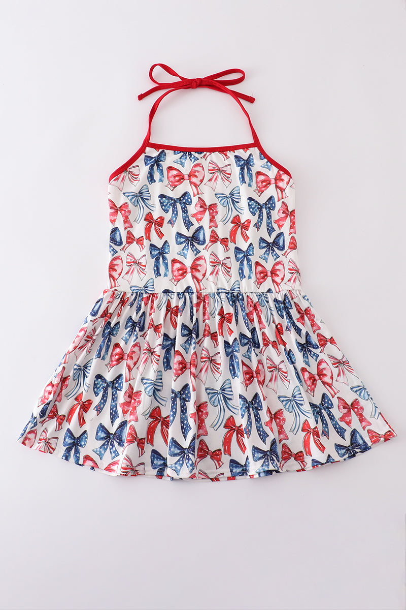Americana Bow Halter Dress | Women’s