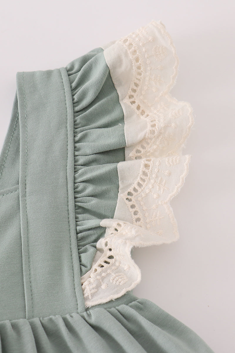 Sweet Sage Ruffle Baby Bloomers Set