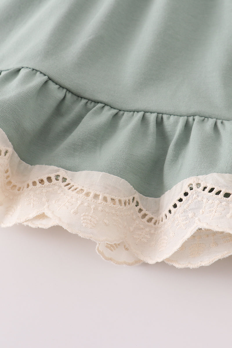 Sweet Sage Ruffle Baby Bloomers Set