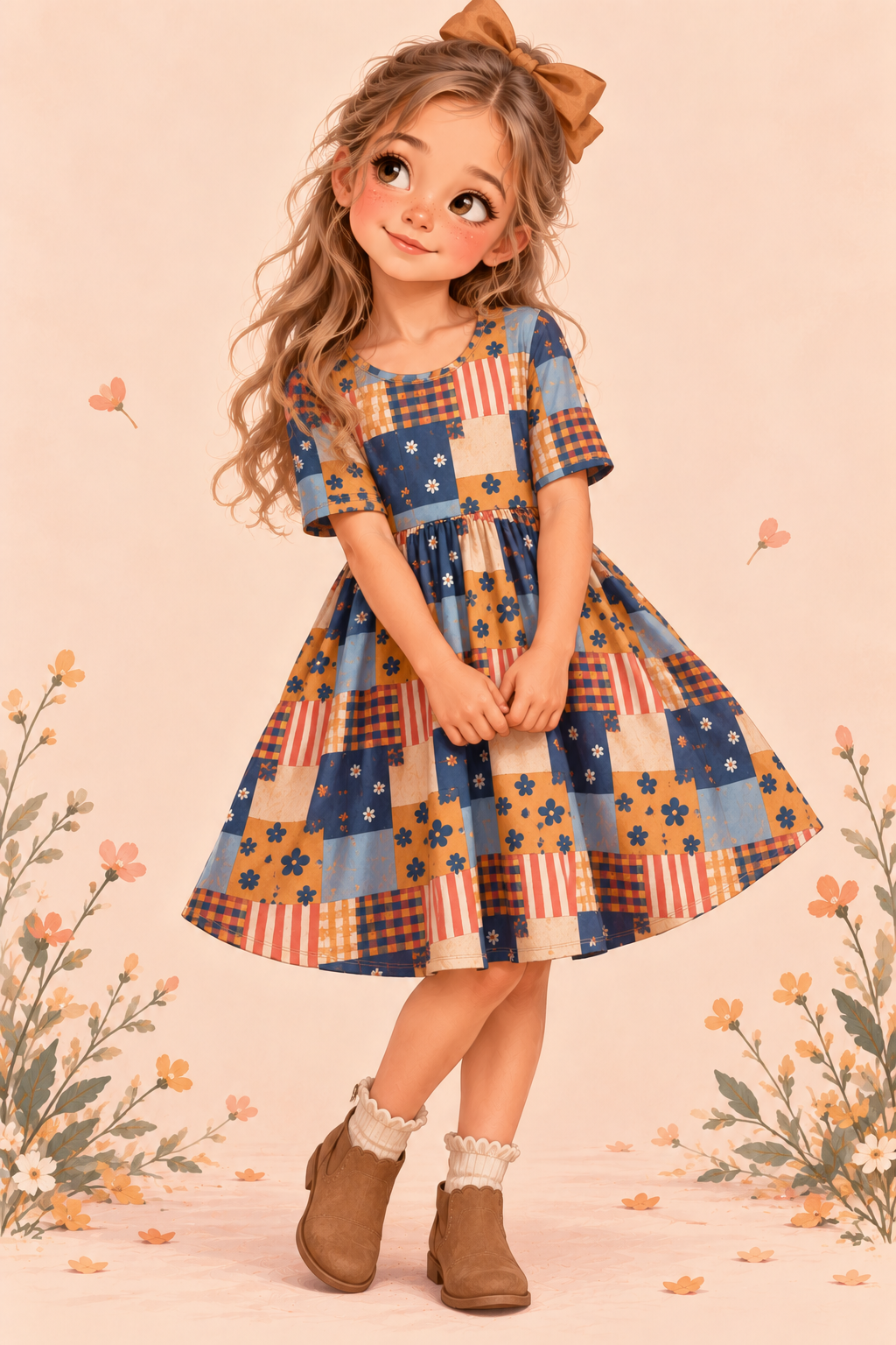 Quilted Garden Bamboo Twirl Dress | Landrie Lou
