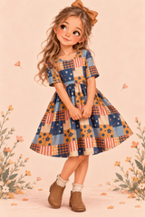 Quilted Garden Bamboo Twirl Dress | Landrie Lou