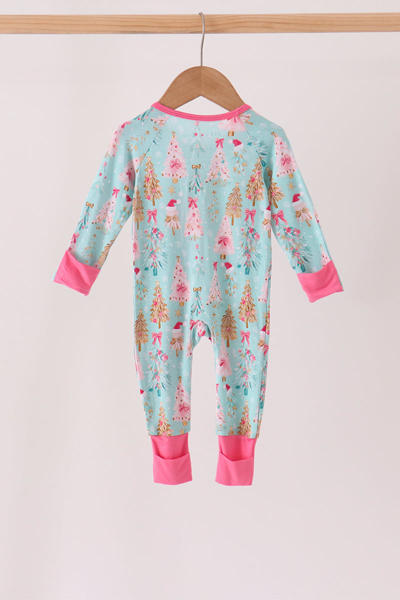 Sugarplum Pines Bamboo Zippy Romper