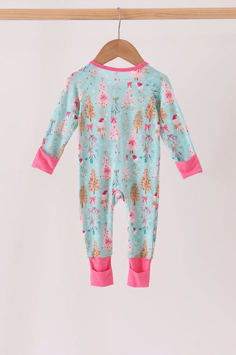 Sugarplum Pines Bamboo Zippy Romper