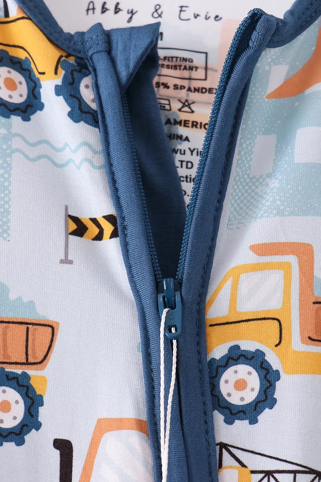 Under Construction Bamboo Zippy Romper