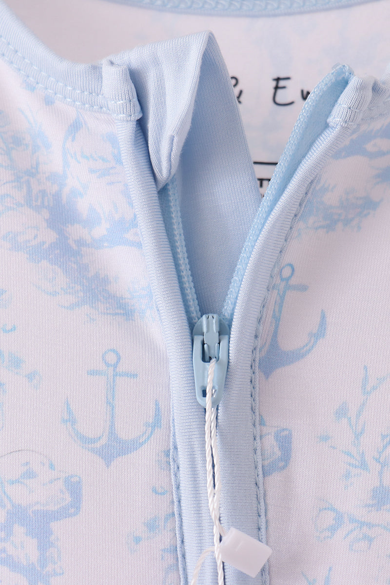 Anchors & Paws Bamboo Zippy Romper
