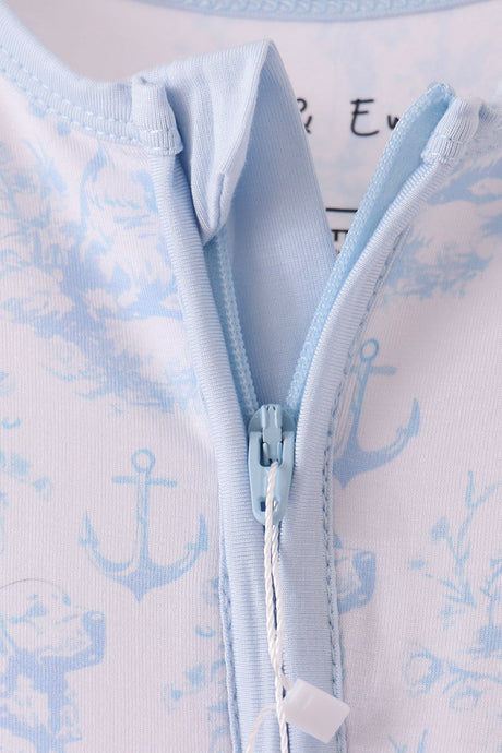 Anchors & Paws Bamboo Zippy Romper