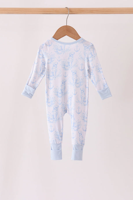 Anchors & Paws Bamboo Zippy Romper