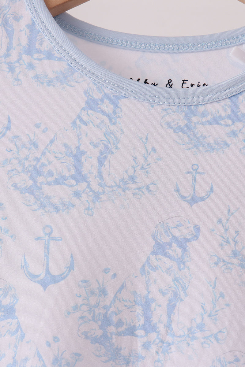 Anchors & Paws Bamboo Pajama Set