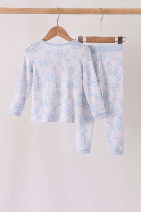 Anchors & Paws Bamboo Pajama Set