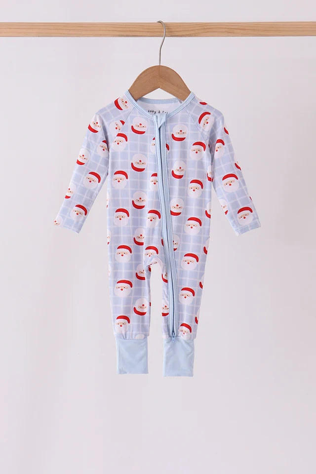 North Pole Plaid Bamboo Zippy Romper