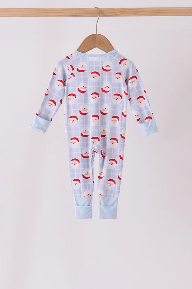 North Pole Plaid Bamboo Zippy Romper
