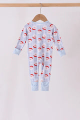 North Pole Plaid Bamboo Zippy Romper