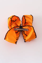 Little Boo Ghost Crochet-Edge Hair Bow