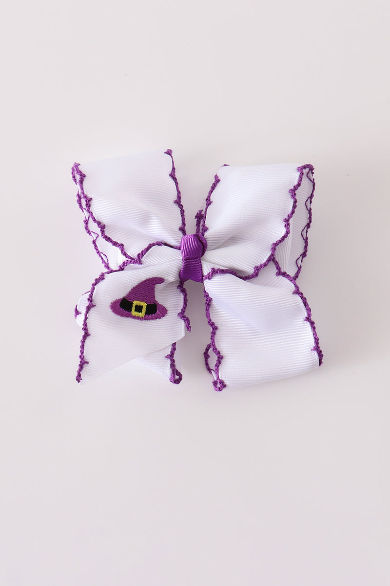 Little Witch Hat Crochet-Edge Hair Bow