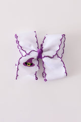 Little Witch Hat Crochet-Edge Hair Bow
