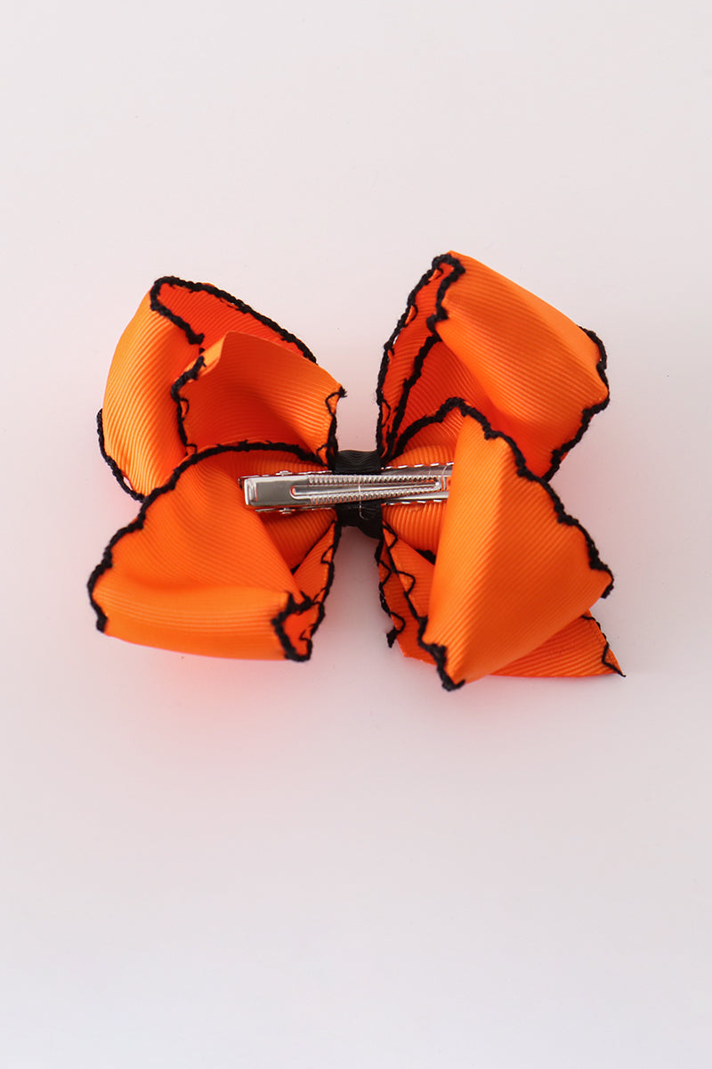 Boo! Ghost Crochet-Edge Hair Bow