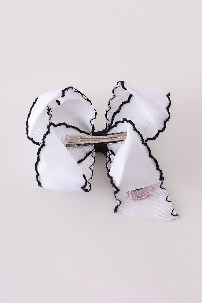 Spooky Sweet Crochet-Edge Hair Bow