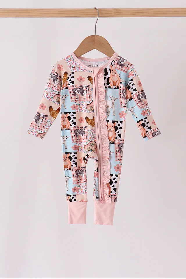 Patchwork Pastures Bamboo Zippy Romper