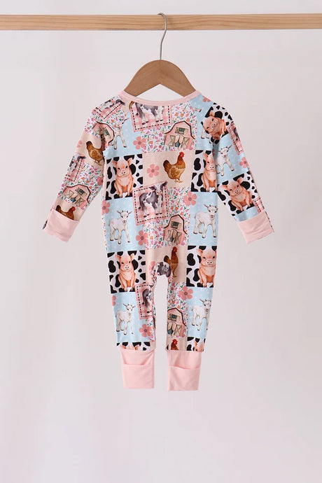 Patchwork Pastures Bamboo Zippy Romper