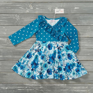 Teal Blossoms Dress by Pete and Lucy