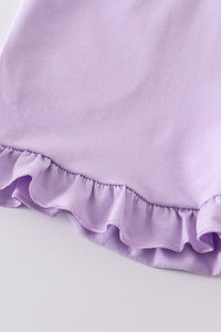 Soft Purple Ruffle Shorts with Pockets by Abby & Evie
