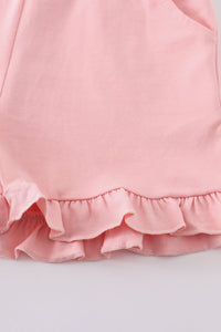 Soft Pink Ruffle Shorts with Pockets by Abby & Evie