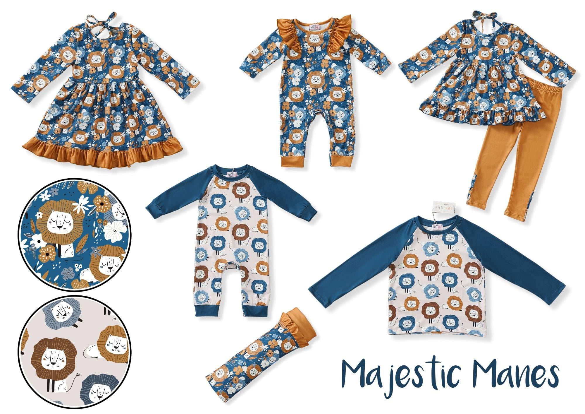 Majestic Manes Ruffle Baby Romper by Pete and Lucy