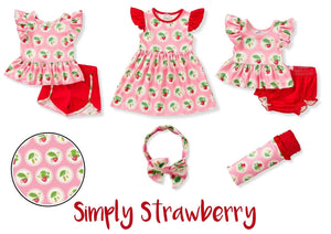 Simply Strawberry Baby Bloomers Set By Pete and Lucy