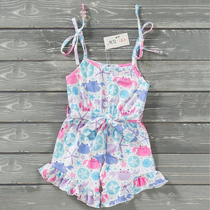 In The Tidepool Girls Romper by Pete and Lucy