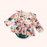 Cozy Botanicals Skirted Baby Romper | Pete + Lucy