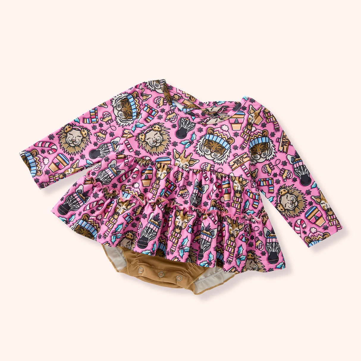 Snowy Safari Baby Skirted Bubble | Pete + Lucy