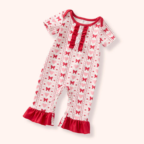 Sweetheart Bows Baby Romper | Pete + Lucy