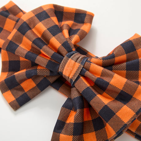 Harvest Gingham Bow Headband | Pete + Lucy