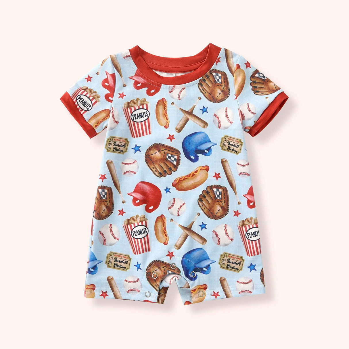 Baseball Life Boys Romper | Pete + Lucy