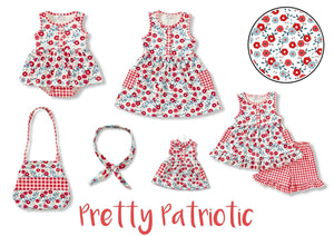 Pretty Patriotic Baby Romper by Pete and Lucy