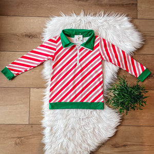 Candy Cane Quarter Zip Pullover by Twocan