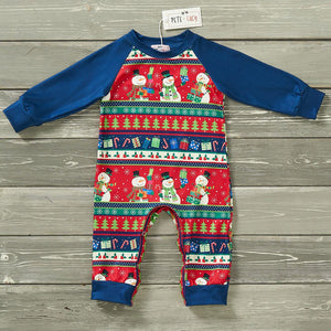 Festive Frosty Baby Romper by Pete + Lucy