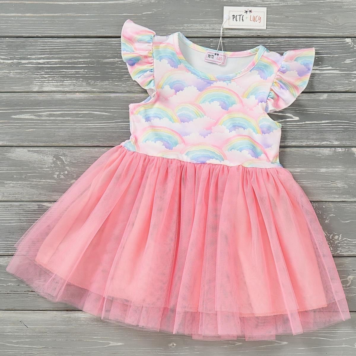 Rainbow Dreamers Tulle Dress by Pete and Lucy