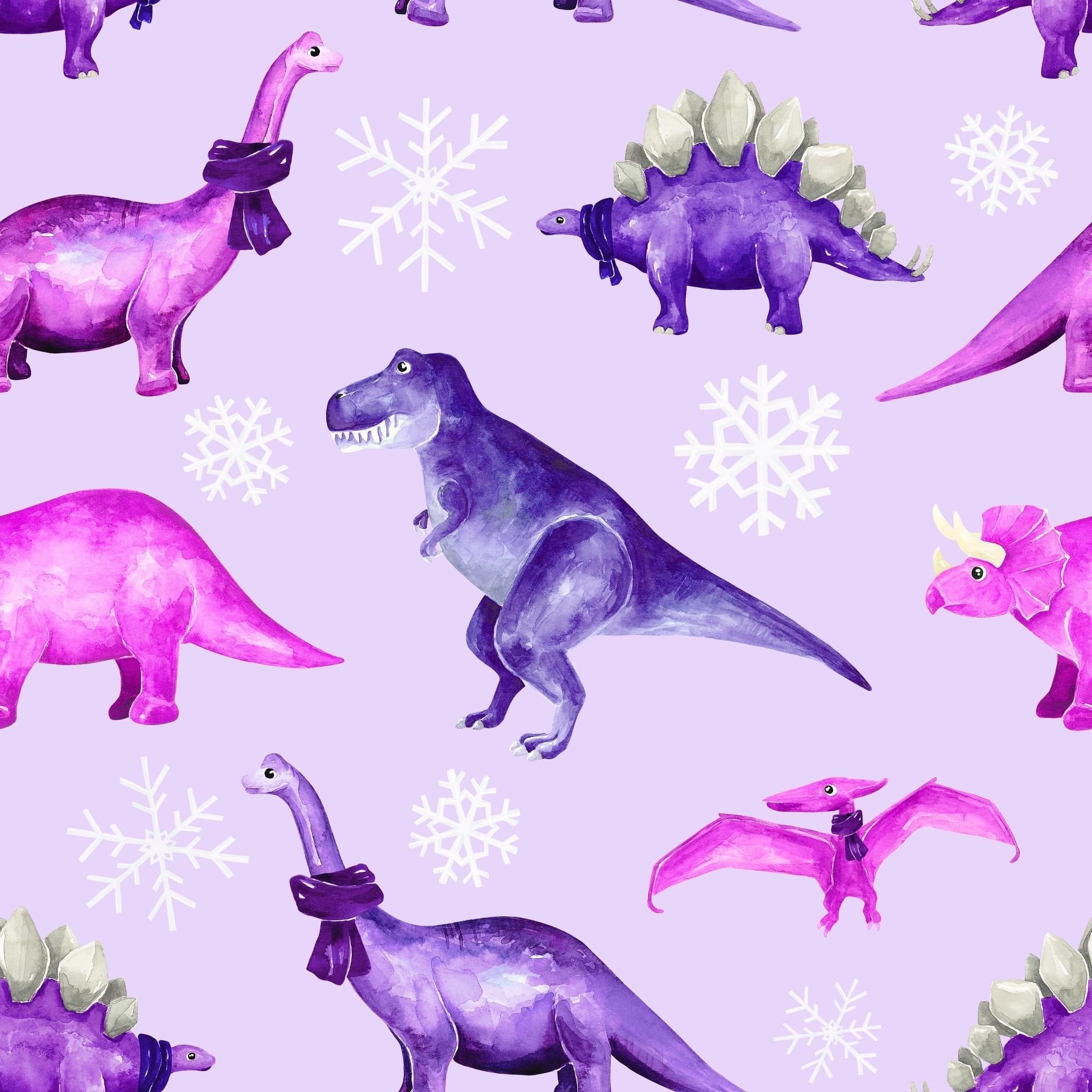Snowy Dinos Minky Blanket by Pete and Lucy