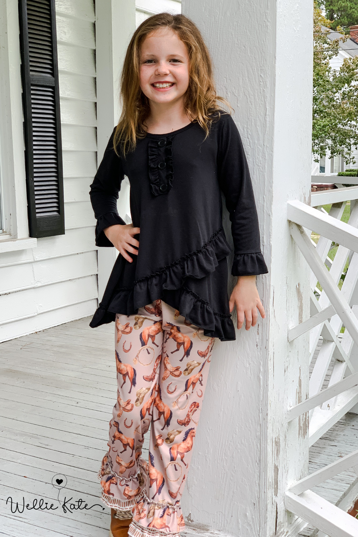 Saddle & Horses Pants Set by Wellie Kate
