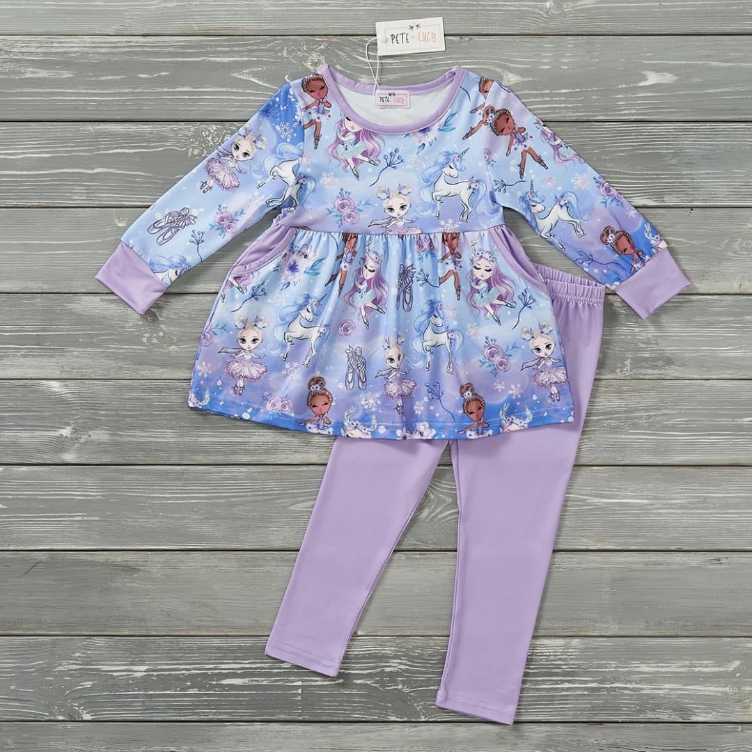 Wintry Dance Two-Piece Pants Set by Pete and Lucy
