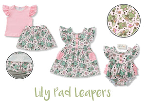 Lily Pad Leapers Baby Romper by Pete and Lucy