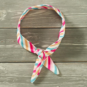 Summer Stripes Tie Headband by Pete and Lucy